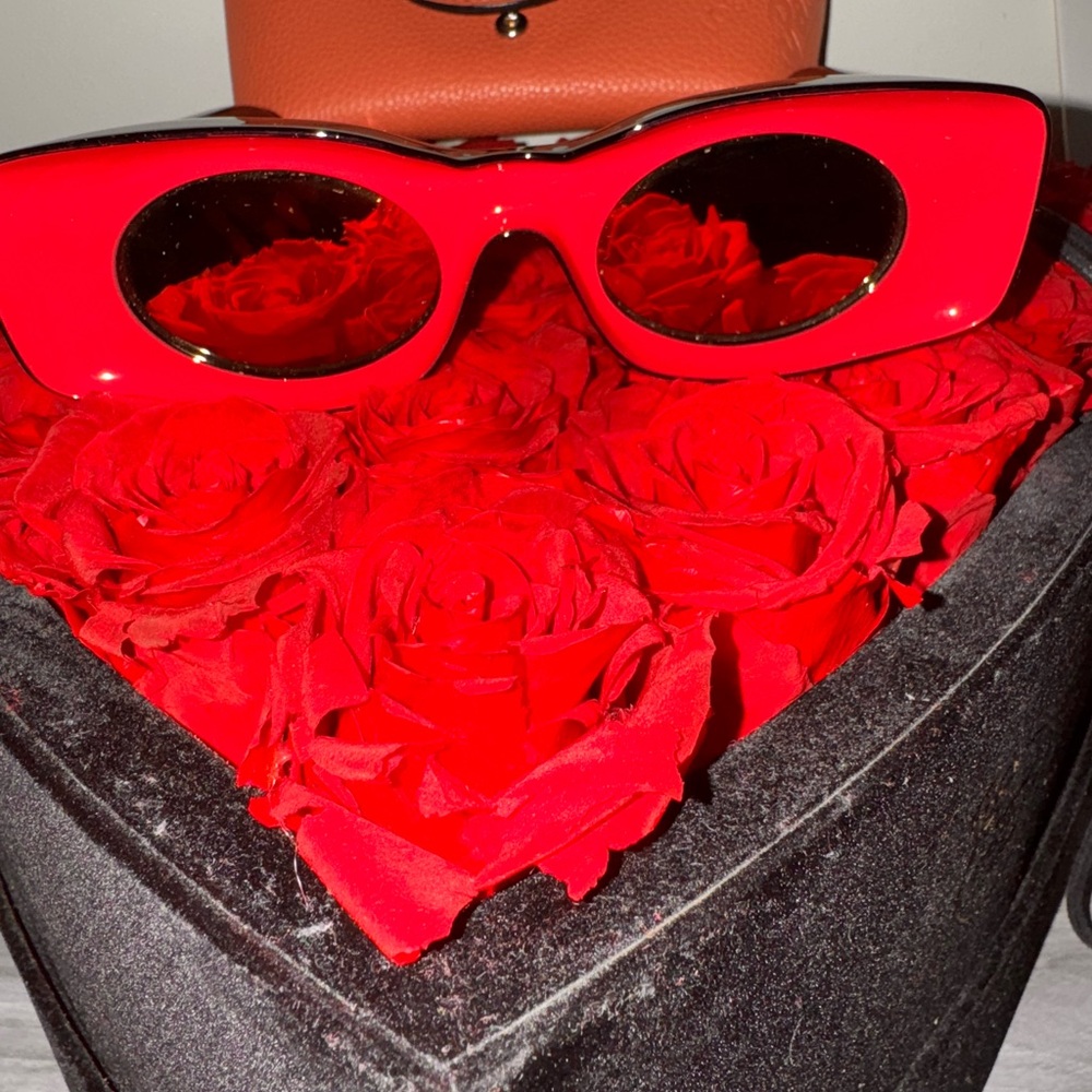 Loewe Red Angular Sunglasses Statement Accessories